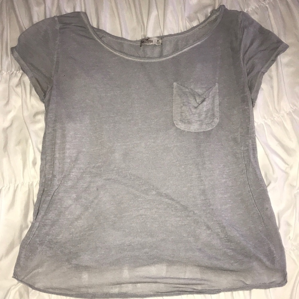 Hollister grey scoop neck T-shirt